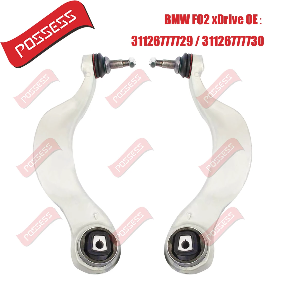 A Pair of  Front Lower Curve Control Arm For BMW 5 7 Series Gran Turismo F07 F01 F02 F03 F04 XDrive GT,31126777729 31126777730