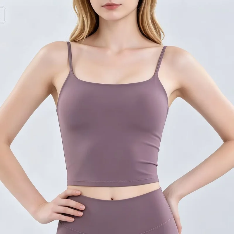 Sports Tank Top Women Origin Strappy Top Push Up Backless Yoga Clothing Cycling Workout Slim Fit Sportswear Running Fitness Vest
