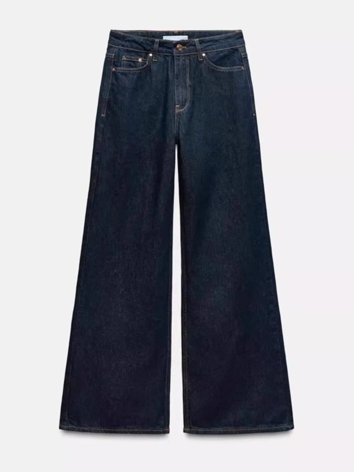 

Spring 2025 High Waist Wide Leg Loose Fit Women's Jeans Lazy Sle New Arrival Denim Blue Long Pants for Young Women 8-24