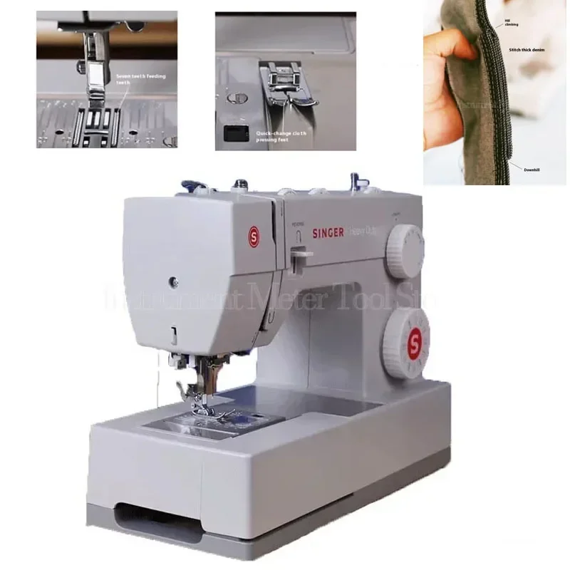 

4423 Сверхмощная швейная машина мощностью 90 Вт со встроенным комплектом аксессуаров Мощная 23 вида многофункциональной настольной швейной тележки