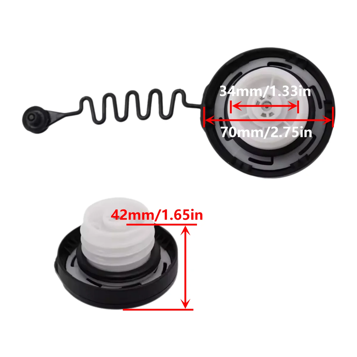 94564508 Car Inner Fuel Tank Cap Cover for Chevrolet Captiva Spark Aveo Matiz Epica 2006-2019 view 5