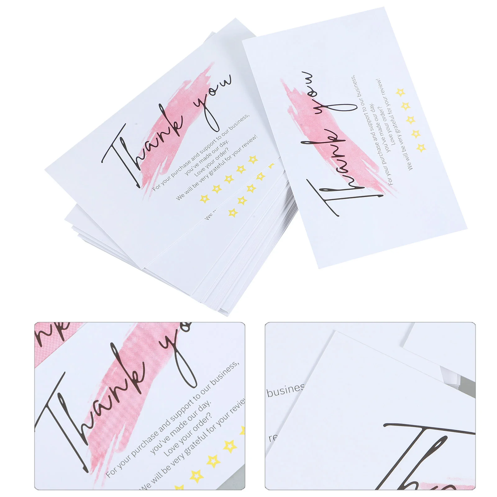 

60 Pcs Thank You Card Gift Packing Thanks Cards Paper Small Business Purchase Items