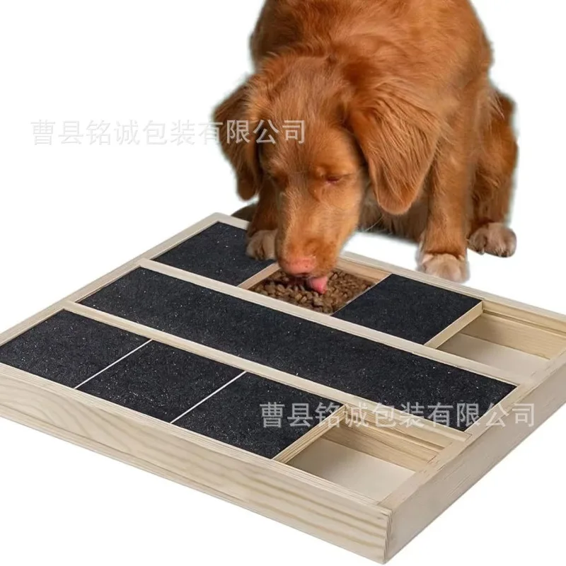 Wooden dog nail scraper pullable repair nail file sandpaper scraper pad pet snack toy scratch board
