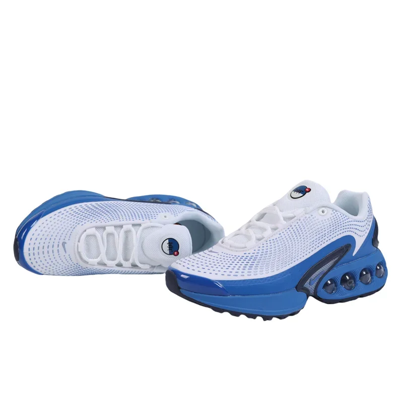 ナイキ エア マックス DN 男性女性ホワイト ブルー滑り止めエア クッション メッシュ通気性ロートップ アスレチック カジュアル ランニング シューズ DV3337-102