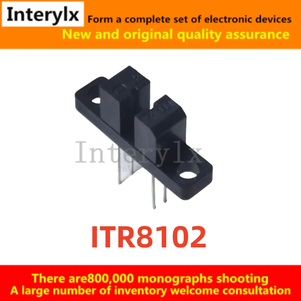 10Pcs/Lot ITR8102 ITR-8102 slot type photoelectric switch optoelectronic sensor slot width 3MM optical interrupter