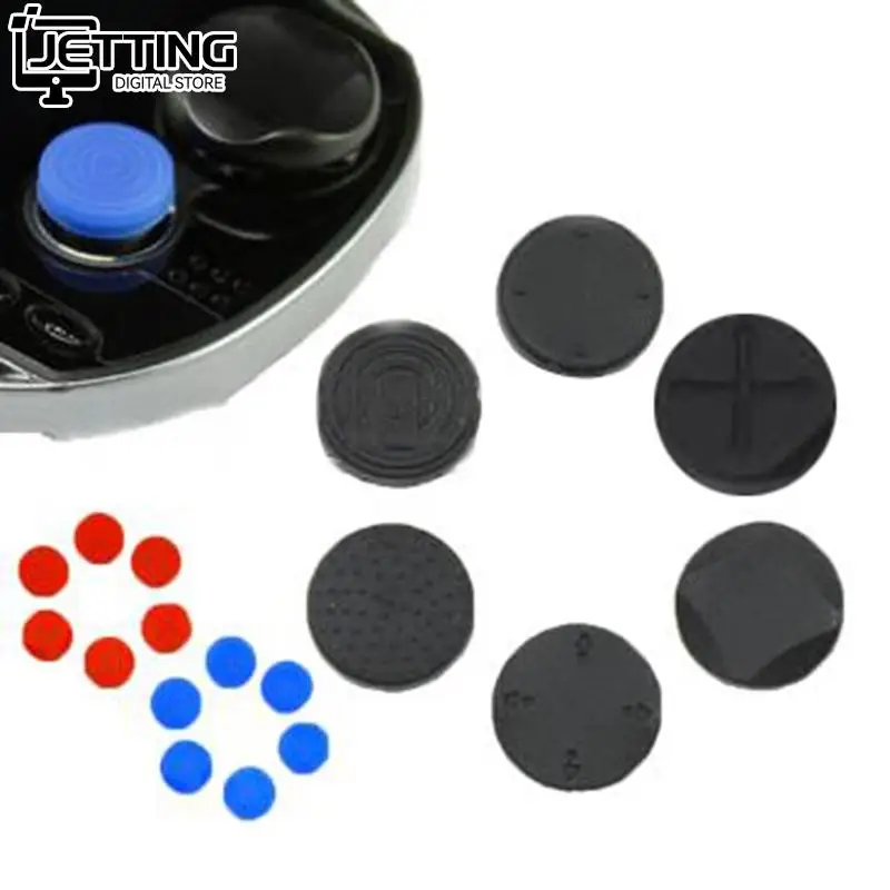 1 Set Red/Blue/Black Useful 6 In 1 Thumbstick Grip Cap Joystick Analog Cover For PSV1000/2000 PSVita