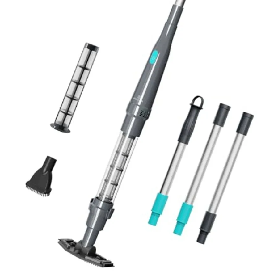 

Handheld Spa Hot Tub Vacuum for above ground pools black ABS plastic black cordless with 90-min runtime and 12 GPM suction powe