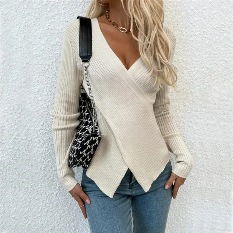 Spring Autumn Sweater Women Casual Knitted Pullover Sueter Mujer Elegant Sweaters Y2K Tops Fashion Streetwear Woman Clothing