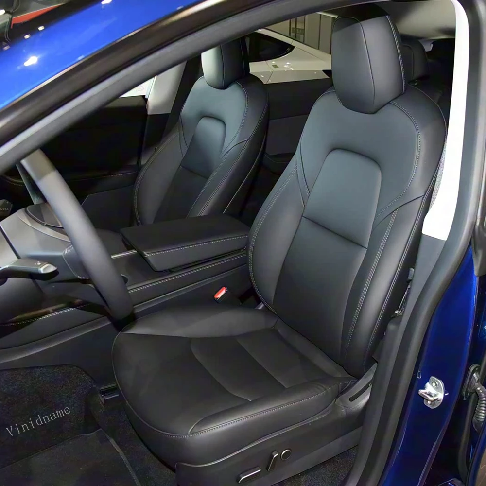 

For Tesla Model Y Long Range AWD 7 Seats 2020 2021 2022 2023 2024 2025 PU Leather Full Set Custom Car Seat Covers Accessories