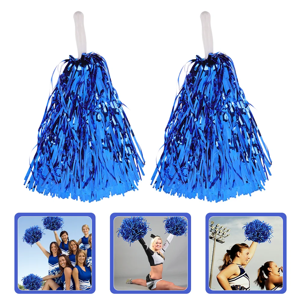 

12 Pcs Cheerleading Pompoms St Patrick's Day Accessories Fluffy Clip Blue The Pet Cheerleader