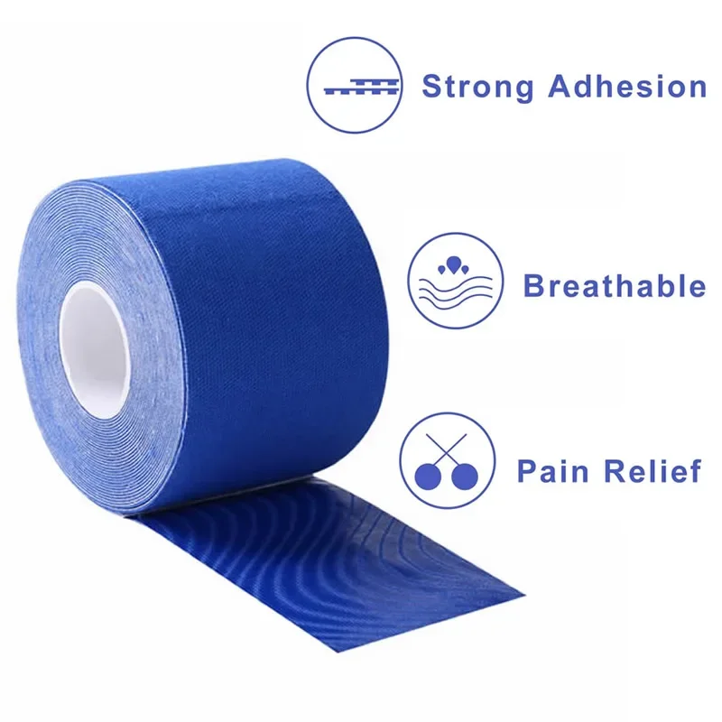 5cm(2inch) Cotton Elastic Sports Taping Nipple Covers Kinesiology Tape Therapeutic Adhesive Bandage for Muscles Joints Recovery