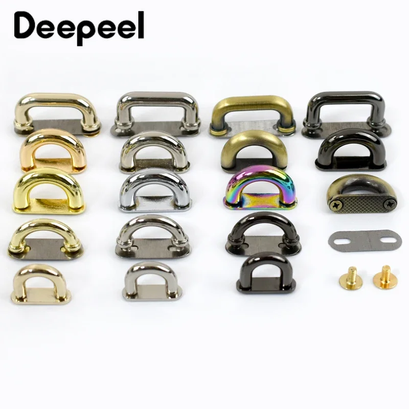 

5/10/20Pcs Deepeel Metal Arch Bridge Bag Side Clip Buckle D Ring Screw Hook Handbag Strap Handle Connect Clasp Bags Accessories