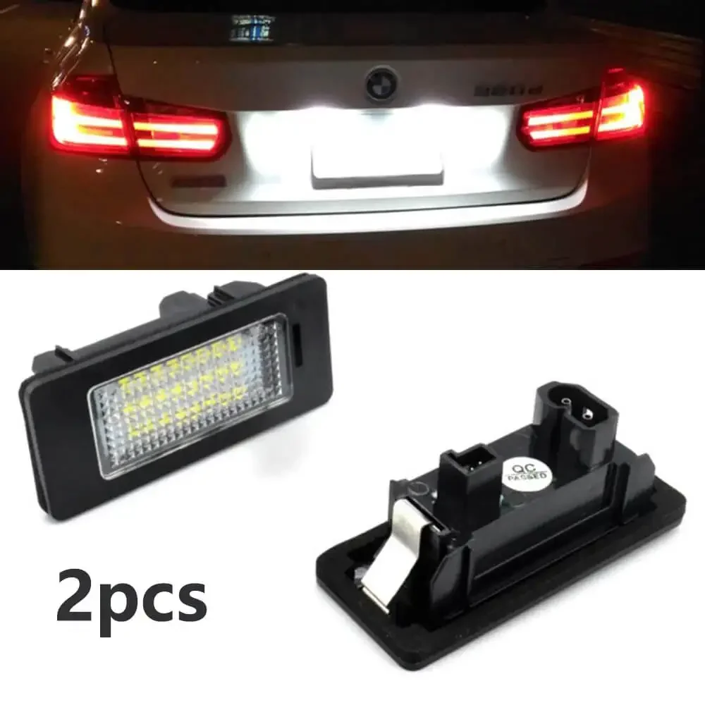 2Pcs White LED License Plate Tag Light For BMW E90 E91 E92 E93 F30 F31 F10 F11 E60 E70 X1 X3 X5 X6 M