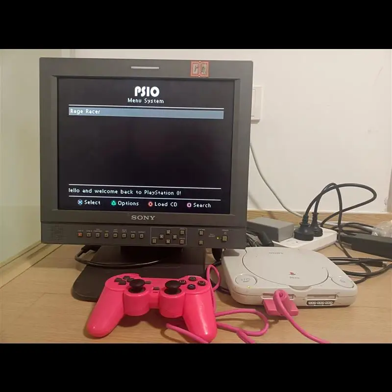 Top Original PS1 with psio installed Unable to read the CD-ROM drive Memory card not included