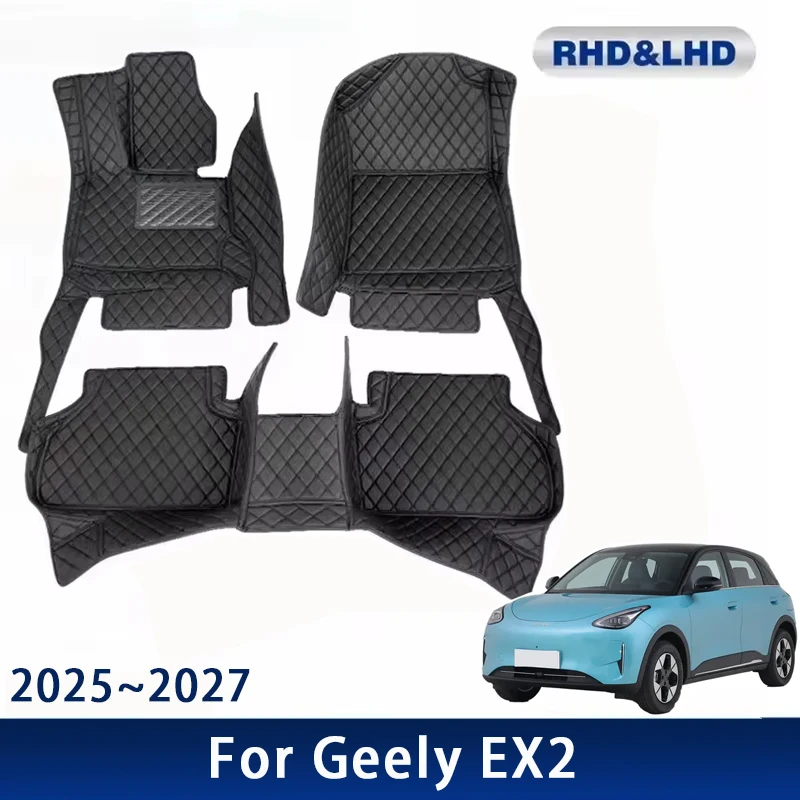 

Car Floor Mats For Geely EX2 Xingyuan Proton eMas 5 E22H 2025 2026 2027 Waterproof Auto Foot Pads Carpet Interior Accessories