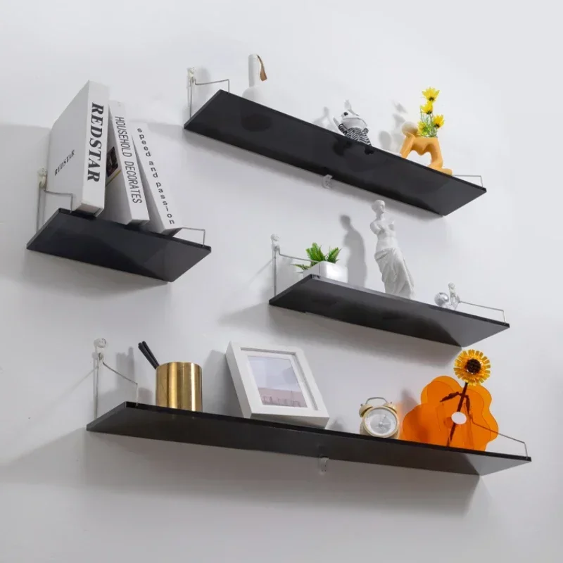 

No-Drill Acrylic Wall Shelf Fashionable Multi-Function Display Stand Stable Load-Bearing Shelf Divider for Any Room New Arrivals