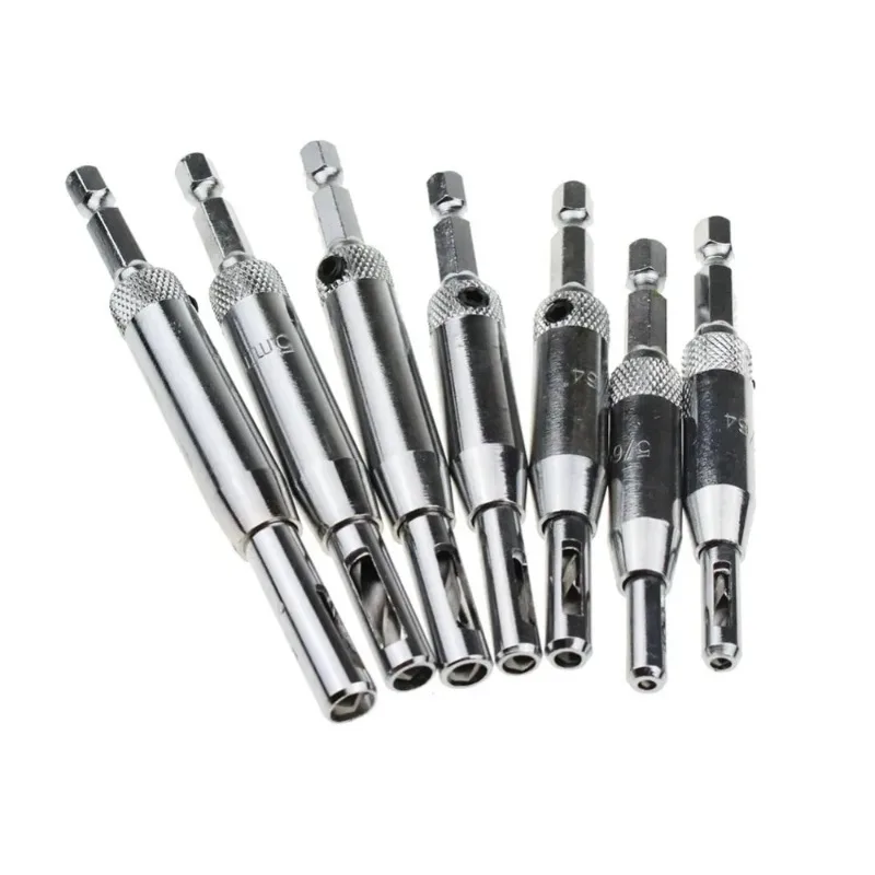 4/7-teiliges selbstzentrierendes HSS-Scharnierbohrer-Set – 5/64 Zoll 7/64 Zoll 9/64 Zoll 11/64 Zoll Drehbohrer zum Bohren von Türen, Schränken und Fenstern
