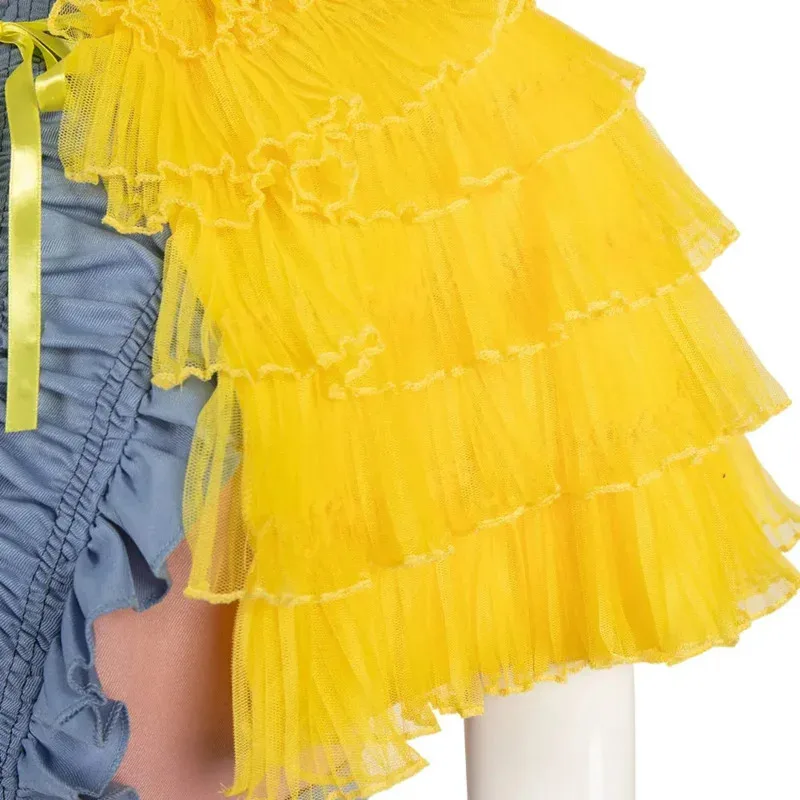 Sky02 Belle Baxter Cosplay Fantasy Scialle giallo Cintura Suts 2023 Film Cose povere Costume Travestimento Donne Gioco di ruolo Fant88Ji