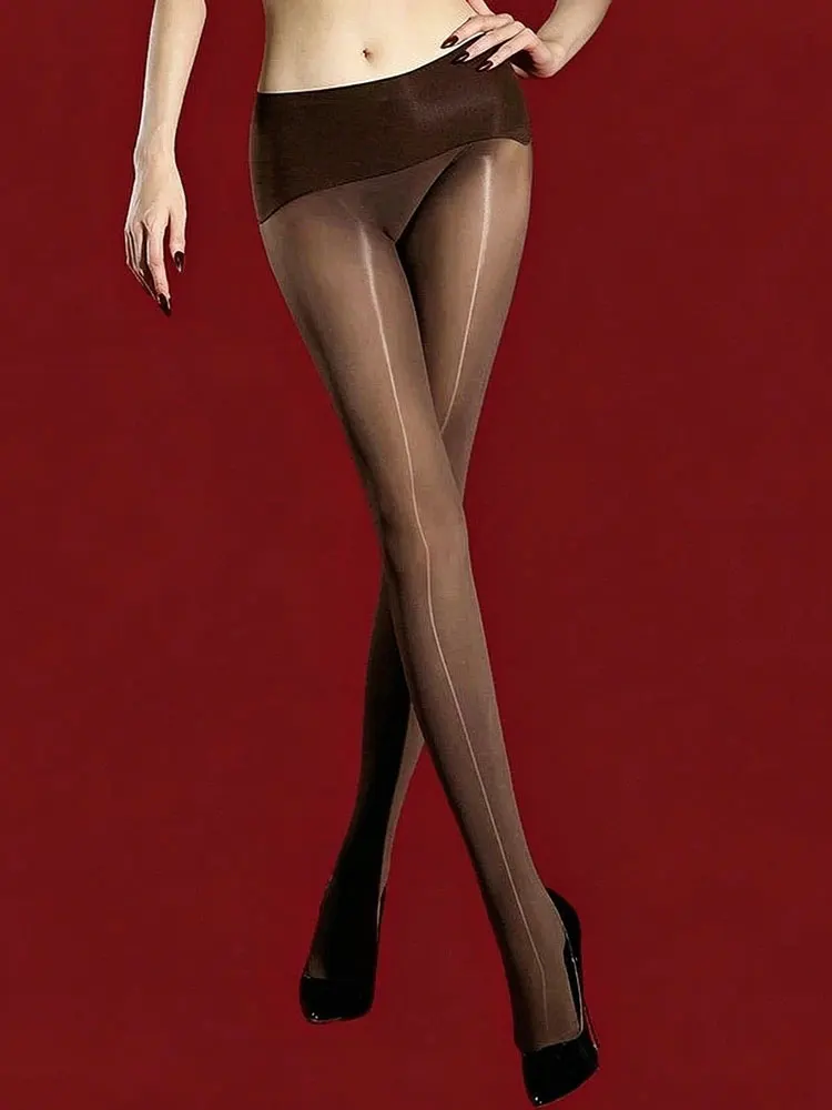 Fashion Seamless Crotch Women Pantyhose High Elastic Oil  Shiny 100D  Shaping Tights Autumn Winter Woman Slimming Leggings
