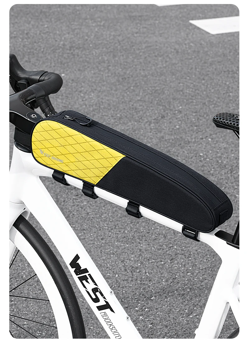 WEST BIKING Fahrrad-Rahmentasche, wasserdicht, stabil, große Kapazität, Werkzeugtasche für Rennrad, MTB, Fahrradzubehör – Detail 16