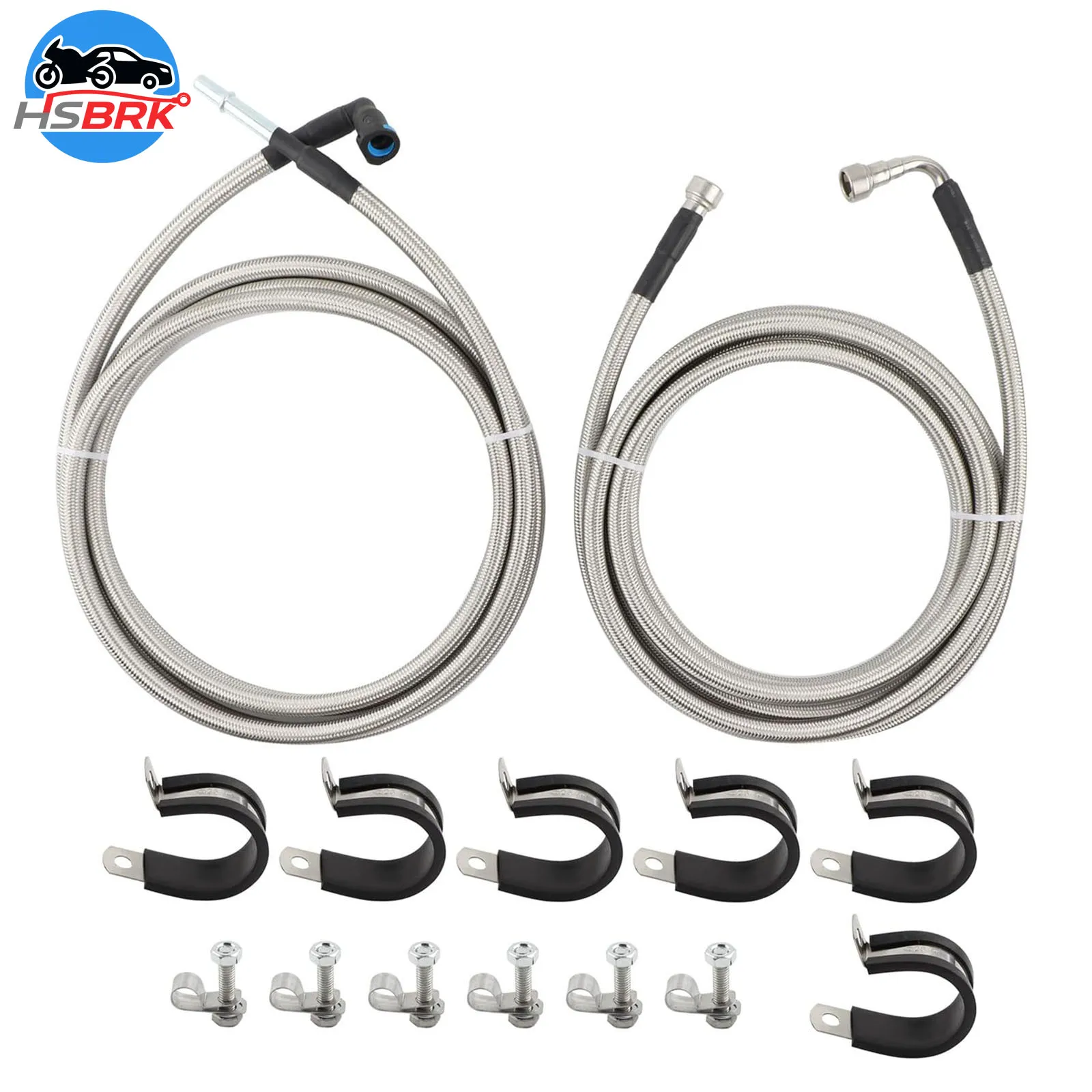 819-905 Stainless Fuel Line kit  Flexible Braided Lines Stainless Steel for Chevy w/ 3.5L V6 and Flex fuel lines 2006-2011