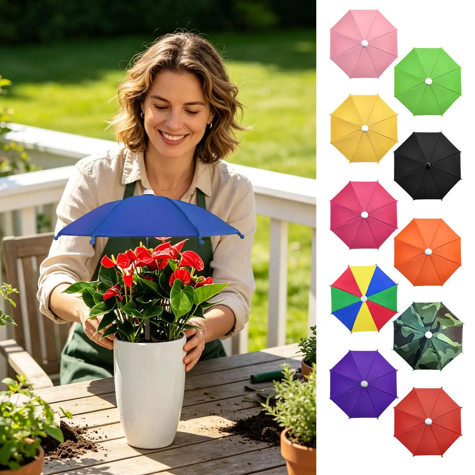 Portable Plant Umbrella Water Resistant Sun Shade Cover Garden Protectors Umbrellas Flowers Potted Sun Protect For Plants Flower
