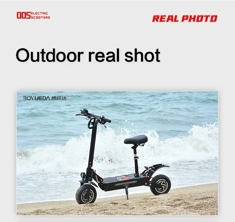 BOYUEDA Q7PRO Dual Motor 52V19AH Elektroroller, faltbar, 10 Zoll, High-End All-Terrain Elektroroller – Detail 17