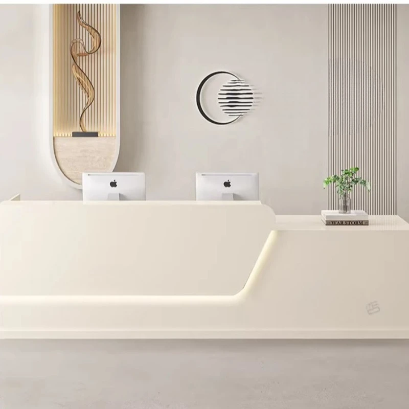 Business Reception Desk Supermarket Pharmacy Clothing Store Decor Reception Desk Modern Small Comptoir Caisse Corner Furniture
