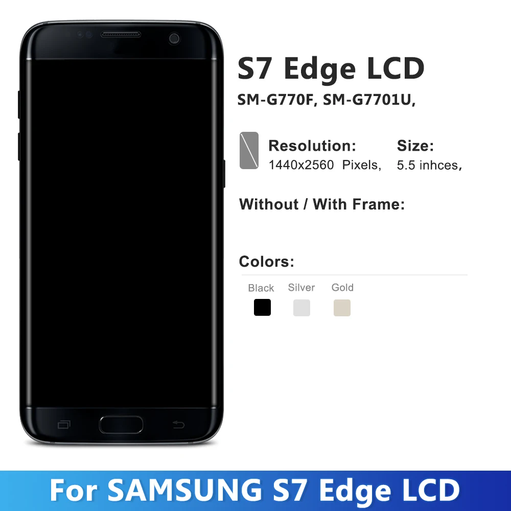 AMOLED For Samsung Galaxy S7 Edge G935 G935F G935FD G935V G935A LCD Display Touch Screen Digitizer Assembly For S7edge no Burn