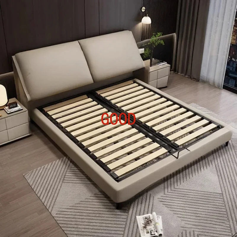 Nordic multifunctional bed, bedroom storage large double bed, modern luxury bedroom decoration furniture