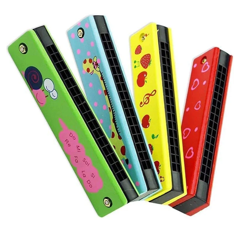 

1/2/3/5/6/10Pcs Wooden Harmonica Musical Instruments For Beginners Kids Montessori Early Childhood Educational Toys Party Favors