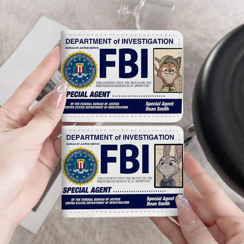 

Zootopia Card Holder Judy Nick Investigation Department Cartoon Cute Bag Driver's License Credit Bank Card Compact Portable Gift