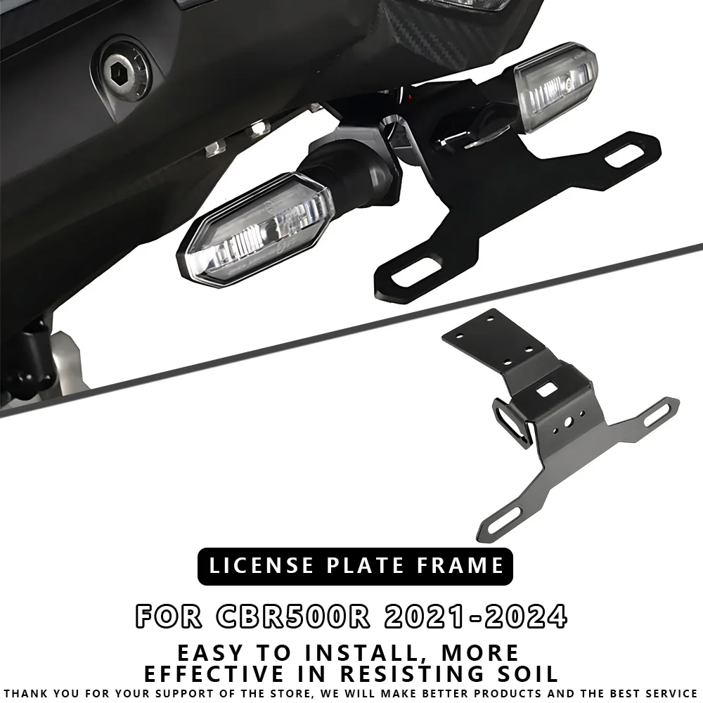 

MTKRACING For HONDA CBR500R 2021-2024 Motorcycle License Plate Holder Rear Tail Frame Fender Eliminator Bracket