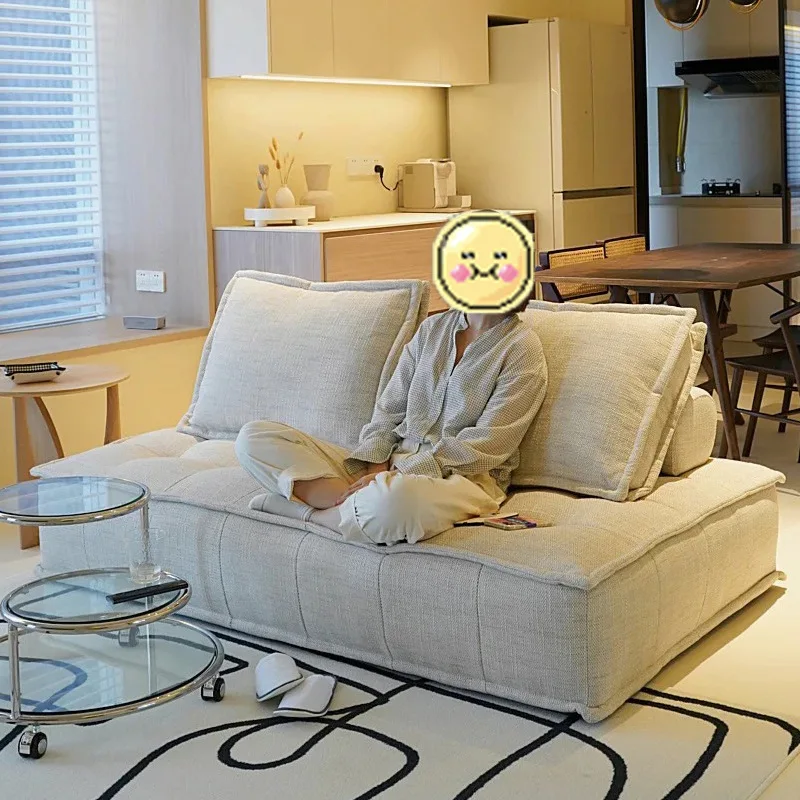 

Italian minimalist Internet celebrity tofu block lazy sofa small apartment single tatami apartment square combination sofa chair