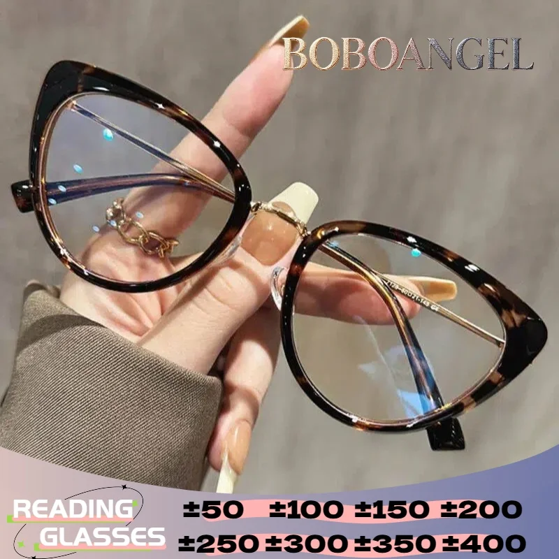 

Очки для чтения BOBOANGEL Blush Pink Cat Eye с защитой от синего света, женские, высококачественные, с диоптриями, с индивидуальной оправой