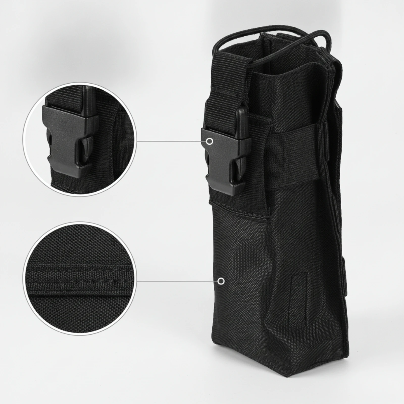 Motorcycle Side Pouch with Zipper Adjustable Electric Bike Side Bag Dirt Bike Frame Bag with Straps Sturdy Wear-Resistant