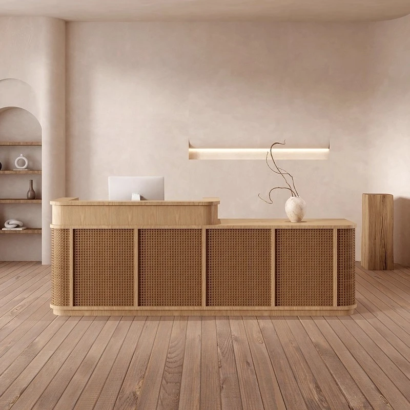 New Chinese style surprise wind rattan women's clothing store store store small bar checkout page