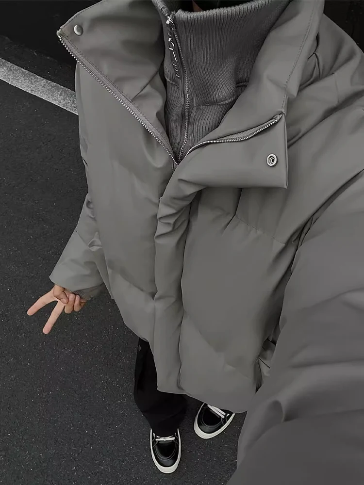 

Ay Мужская зимняя хлопковая куртка из искусственной кожи, теплое высококачественное хлопковое пальто Cleanfit, высококачественная верхняя одежда