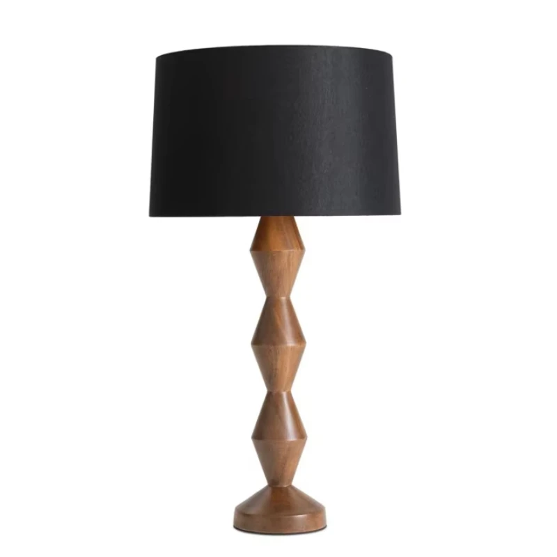 Walnut Buffet Lamp Solid Wood Modern Resin Desk Lamp