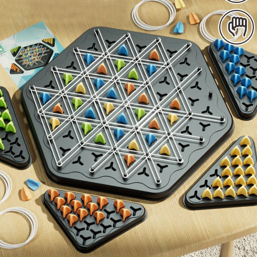 

tapple board game Cross border triangle chain chess table puzzle game family parent-child interactive exercise logic toys