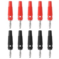 10Pcs 32A High Current Screw Type 4mm Banana Plugs Male Stackable Connector Speaker Cable Adapter 4mm High Current Banana Plugs