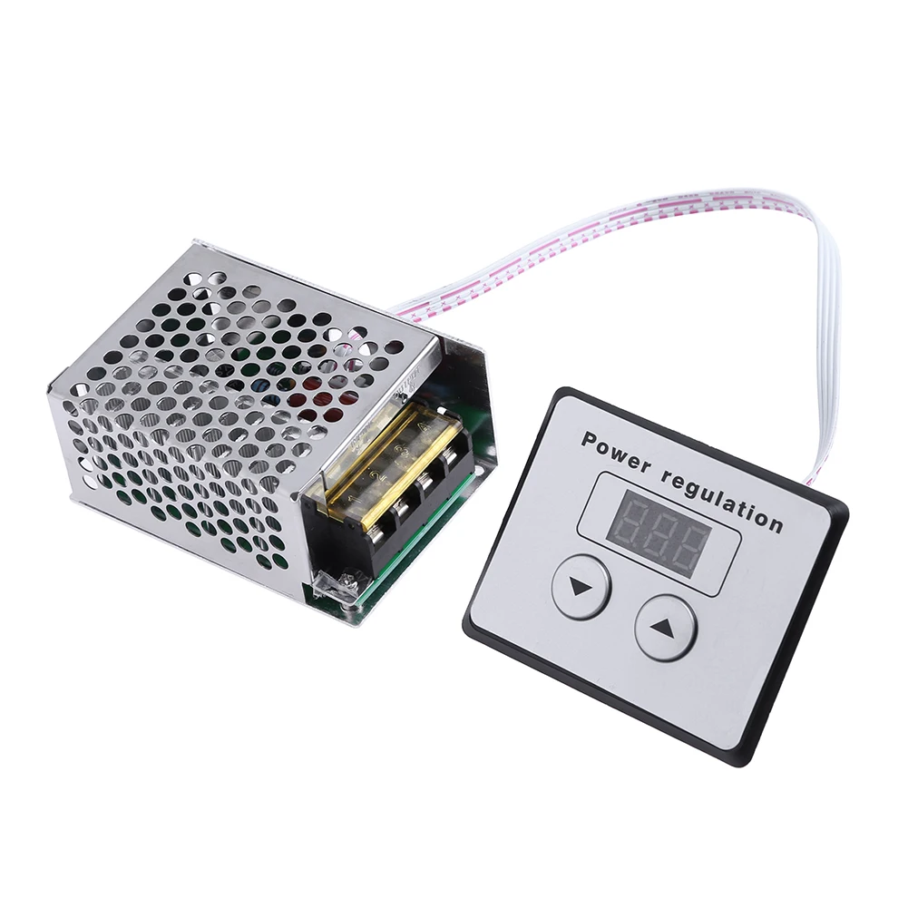 4000W 220V AC SCR Voltage Regulator Dimmer Thermostat SCR Control Electric Motor Speed Controller High Power Voltage Regulator