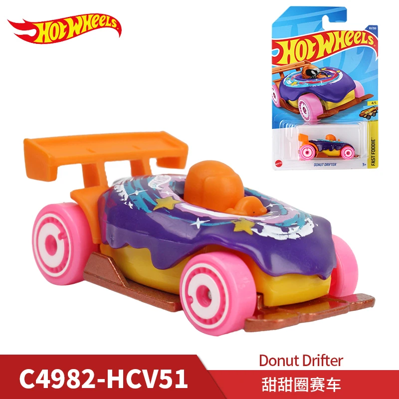 Hot Wheels Car 2024 Pink Donut Drifter Sweet Driver 87 Dodges D100 Monster High Ghoul Mobile Model Boys Toys Christmas Gift