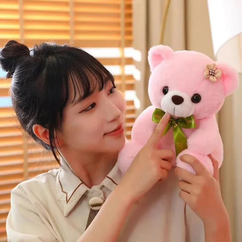1szt 20CM Super Cute Sitting Teddy Bear Plush Toys Kawaii Bear Plush Dolls Lovely Pillow Stuffed Soft for Birthday Gift