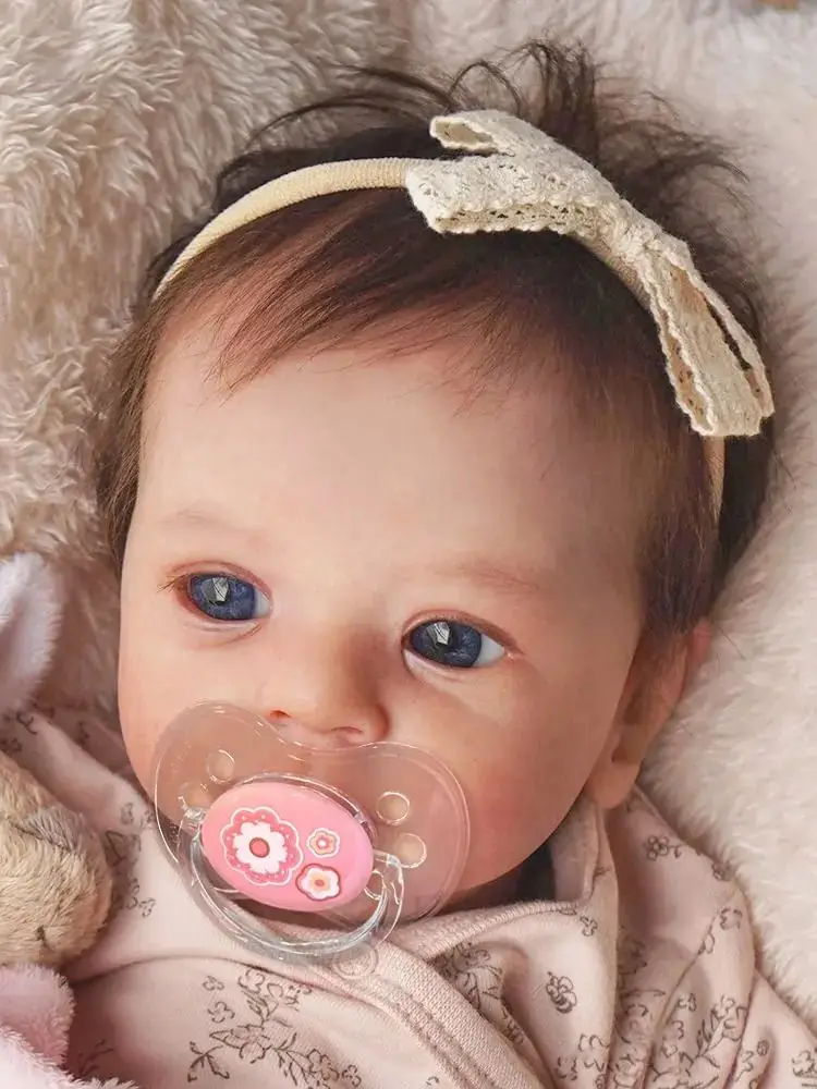 17 Inch 43CM Finished Reborn Dolls Felicia Full Silicone Vinyl Girl Body Lifelike Adorable Newborn Girl Best Christmas Gift