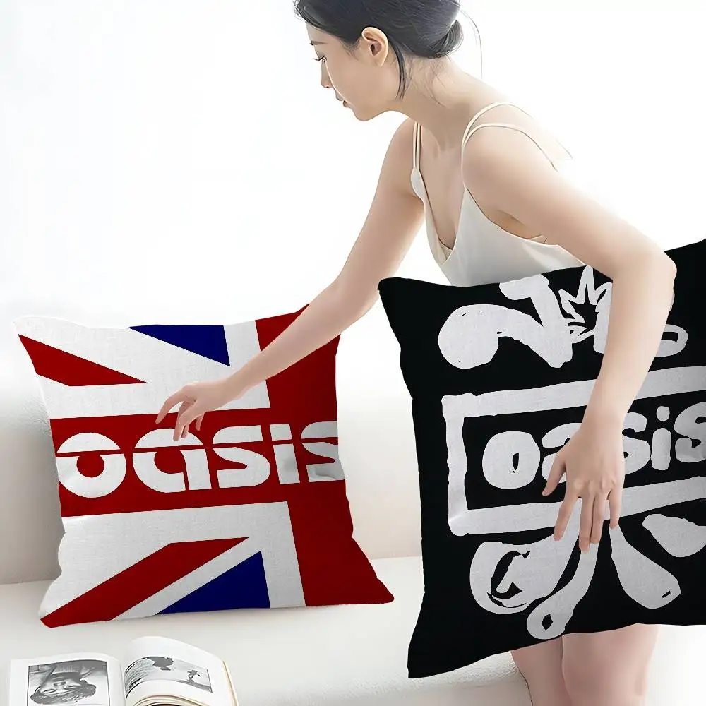 O-Oasis Band Cushion Cover Pillow Cover Decor Pillowcase Printed Cushion Case For Couch