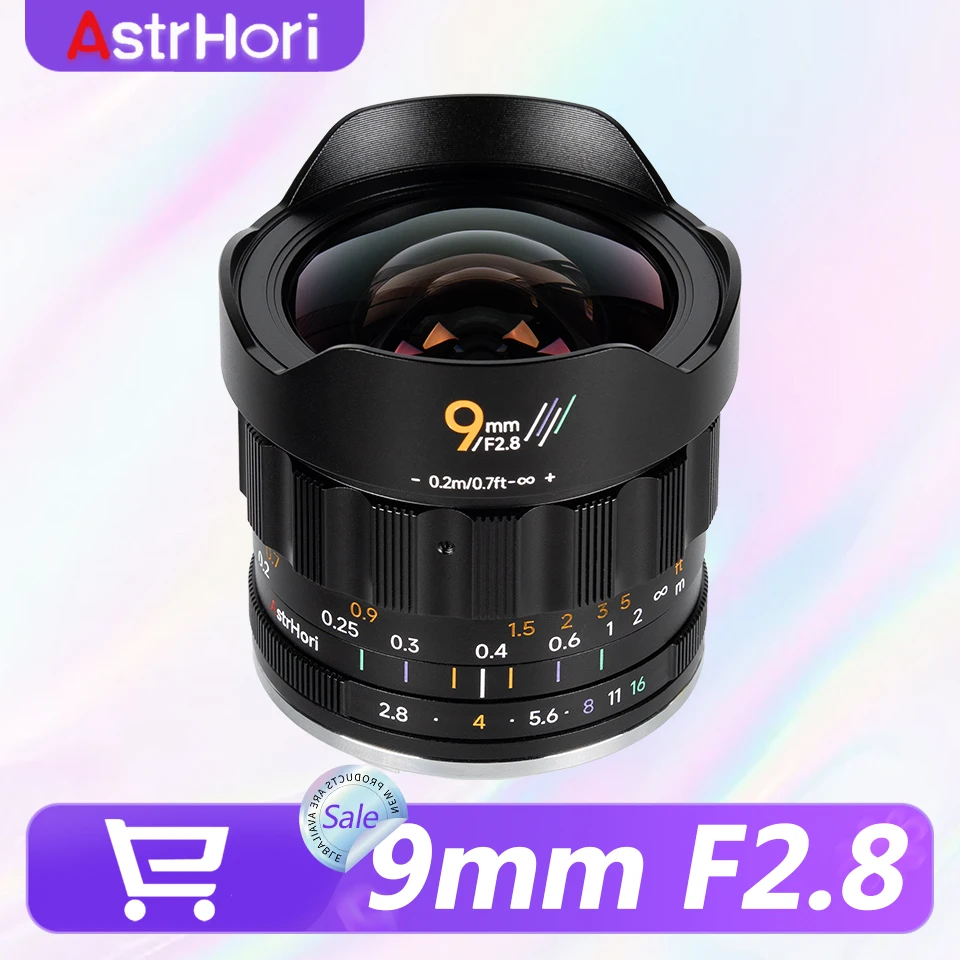 

AstrHori APS-C 9mm F2.8 Ultra-wide Angle Standard Prime Mirrorless Camera Lens for Humanities Photography with E FX Z R M43