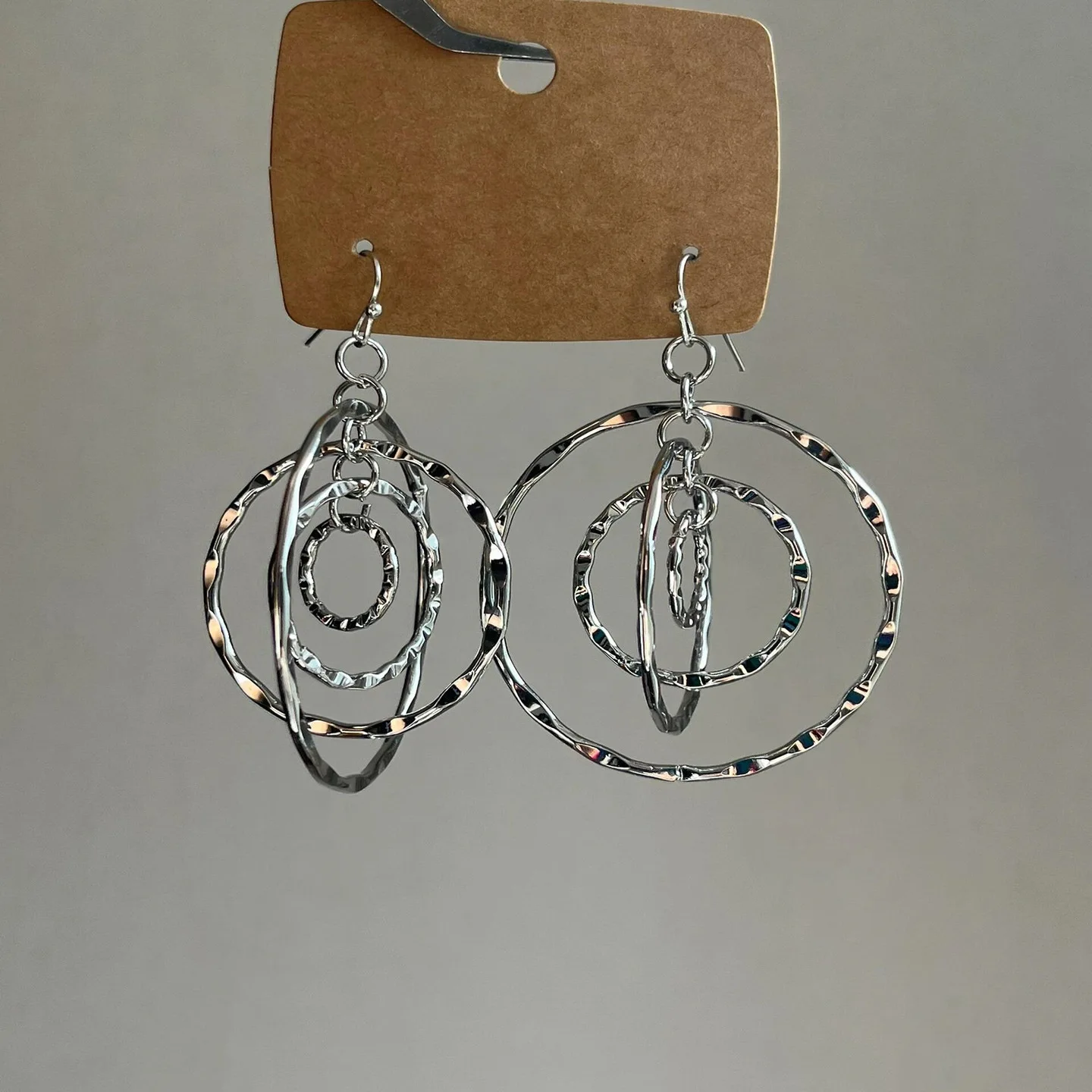 

Fashion Geometric Large Circular Hierarchy Metal Earrings for Women Multi-Functional Silver Color Hook Earring Jewelry Gifts