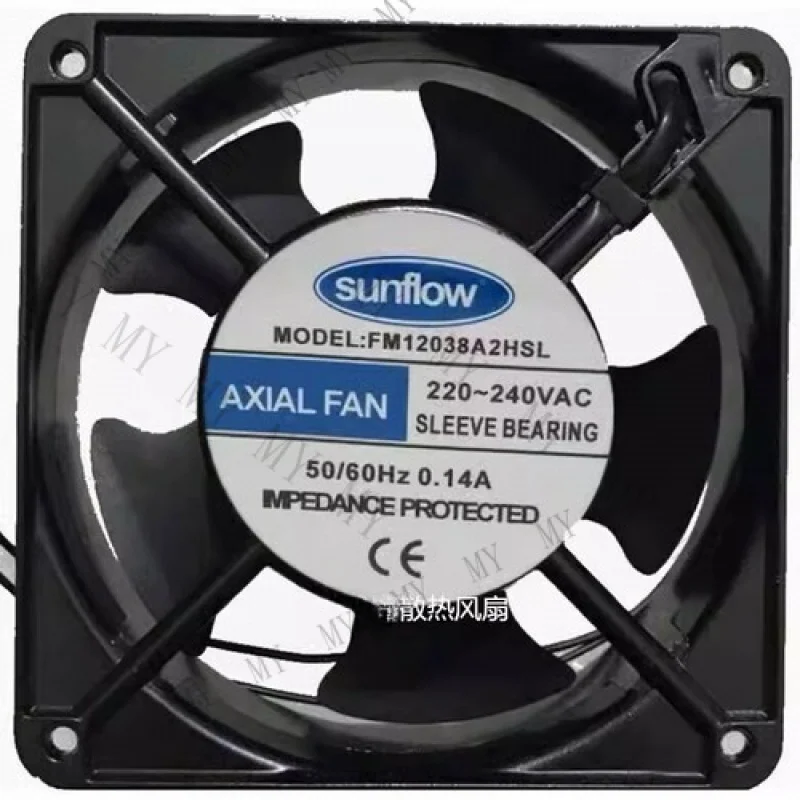 

TT для Sunflow FM12038A2HSL AC220V-240V 0.14A 12CM Осевой охлаждающий вентилятор