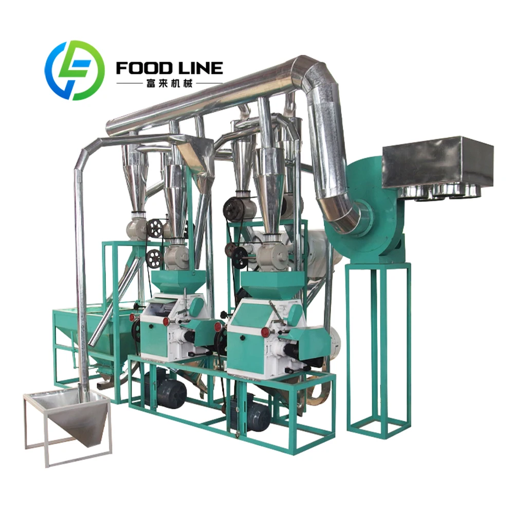 Double Roller  Fine Floor Mill Flour Grinder Grain Crushing Grinding and Shelling Machine With Cheap Price